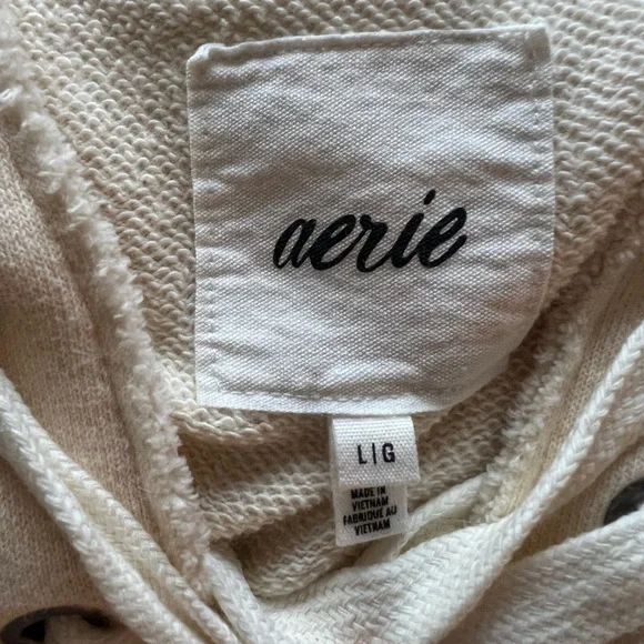 NWT Aerie Cream Criss Cross Sweater - Picture 5 of 9
